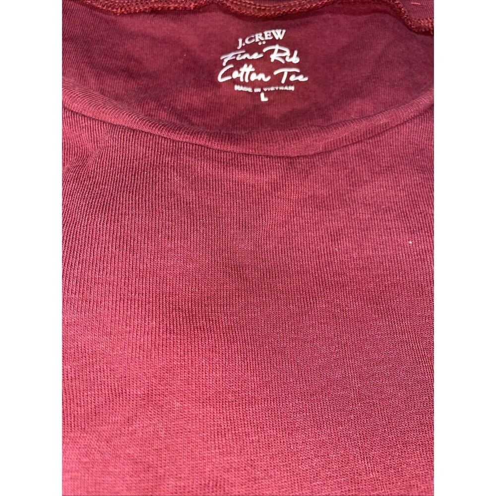 JCrew Burgundy Long Sleeve Round Neck Top Size Large EUC